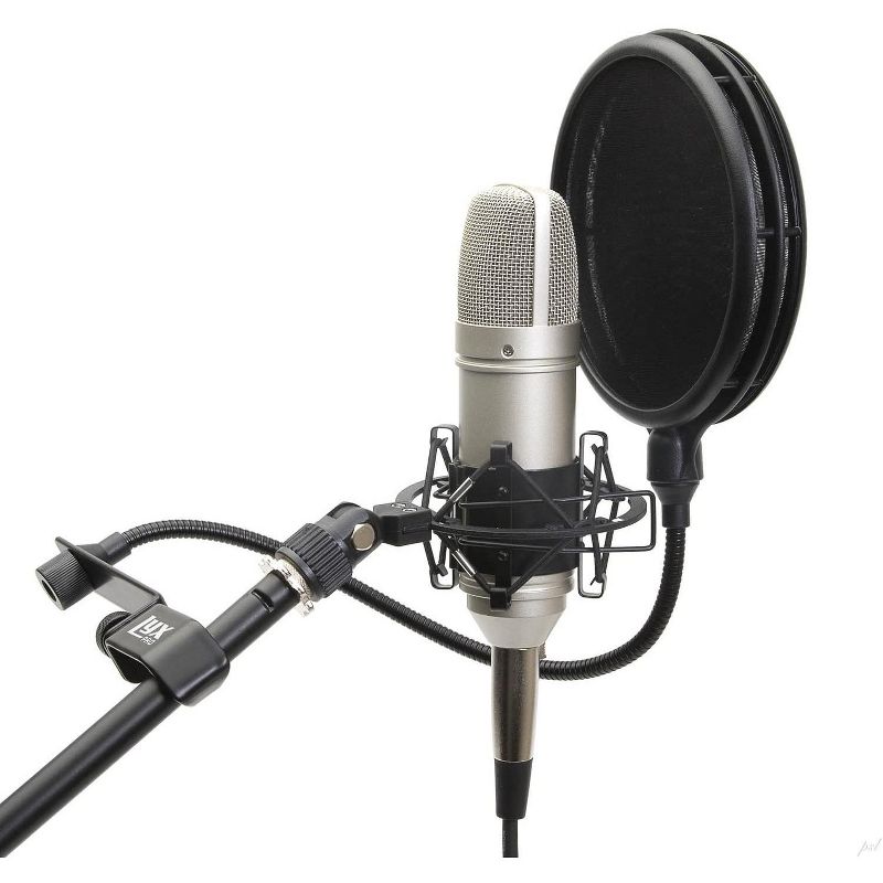 LyxPro MOP-28 Dual Layer Microphone Pop Filter with Flexible Gooseneck for Superior Vocal Performance, Pop Shield