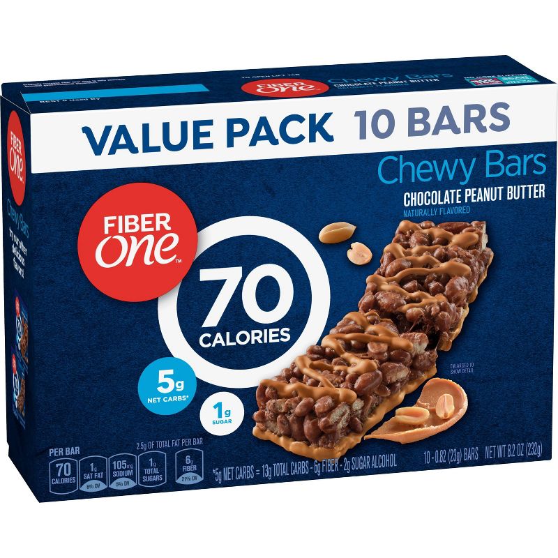 Fiber One 70 Calorie Chocolate Peanut Butter Granola Bar – 10ct
