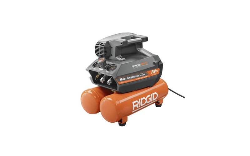Ridgid ZROF45200SS 1.6 HP 4.5 Gallon Oil-Free Pontoon Air Compressor