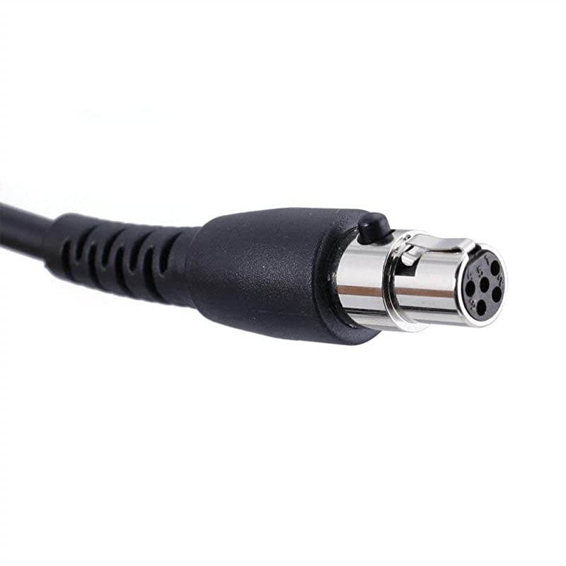 U174 Plug to Mini XLR5 Jack Adapter 2M Durable Coiled Cable for GA Military Helicopter Rugged Radios and Headsets