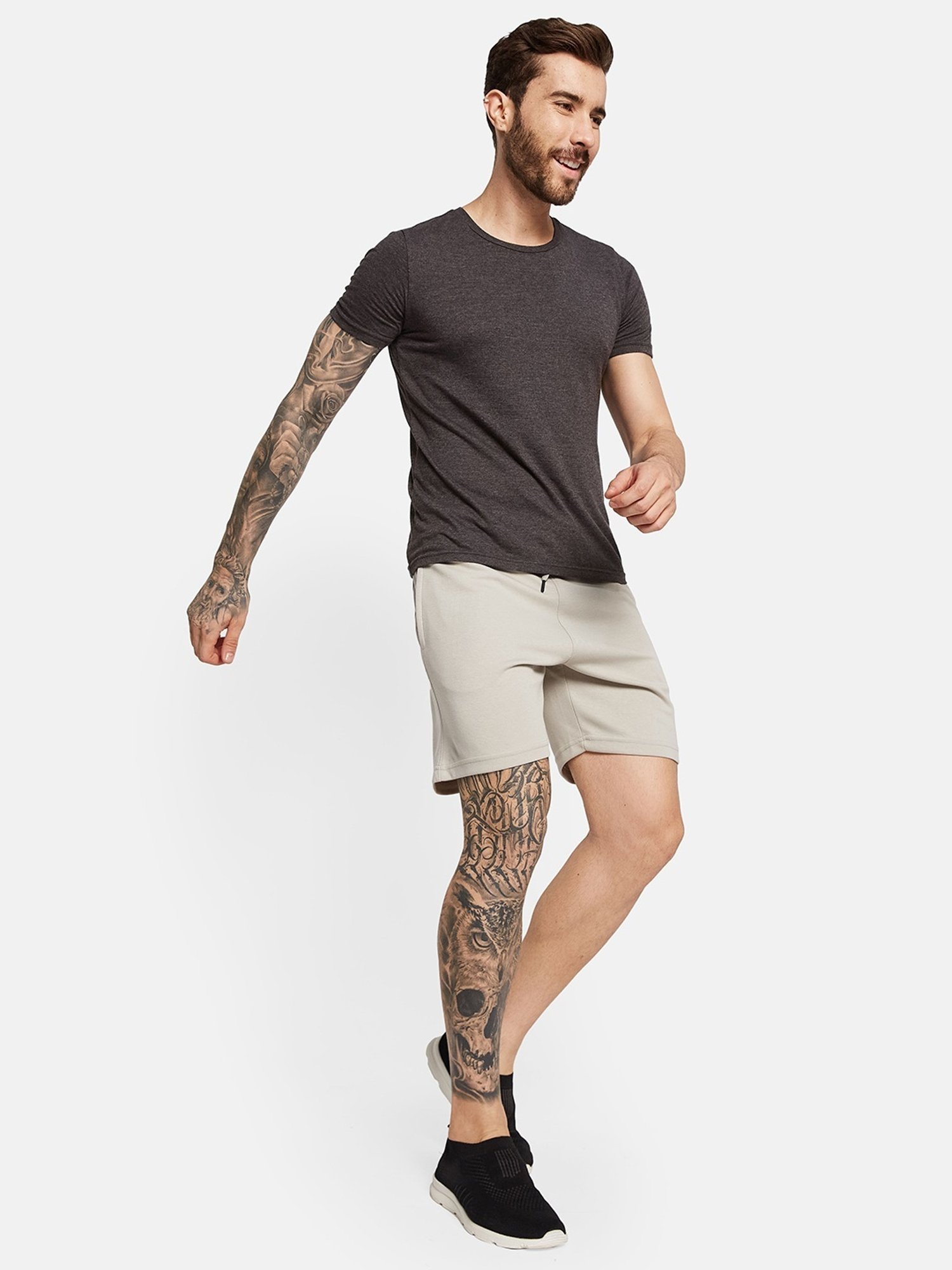 Octave Sand Cotton Regular Fit Shorts