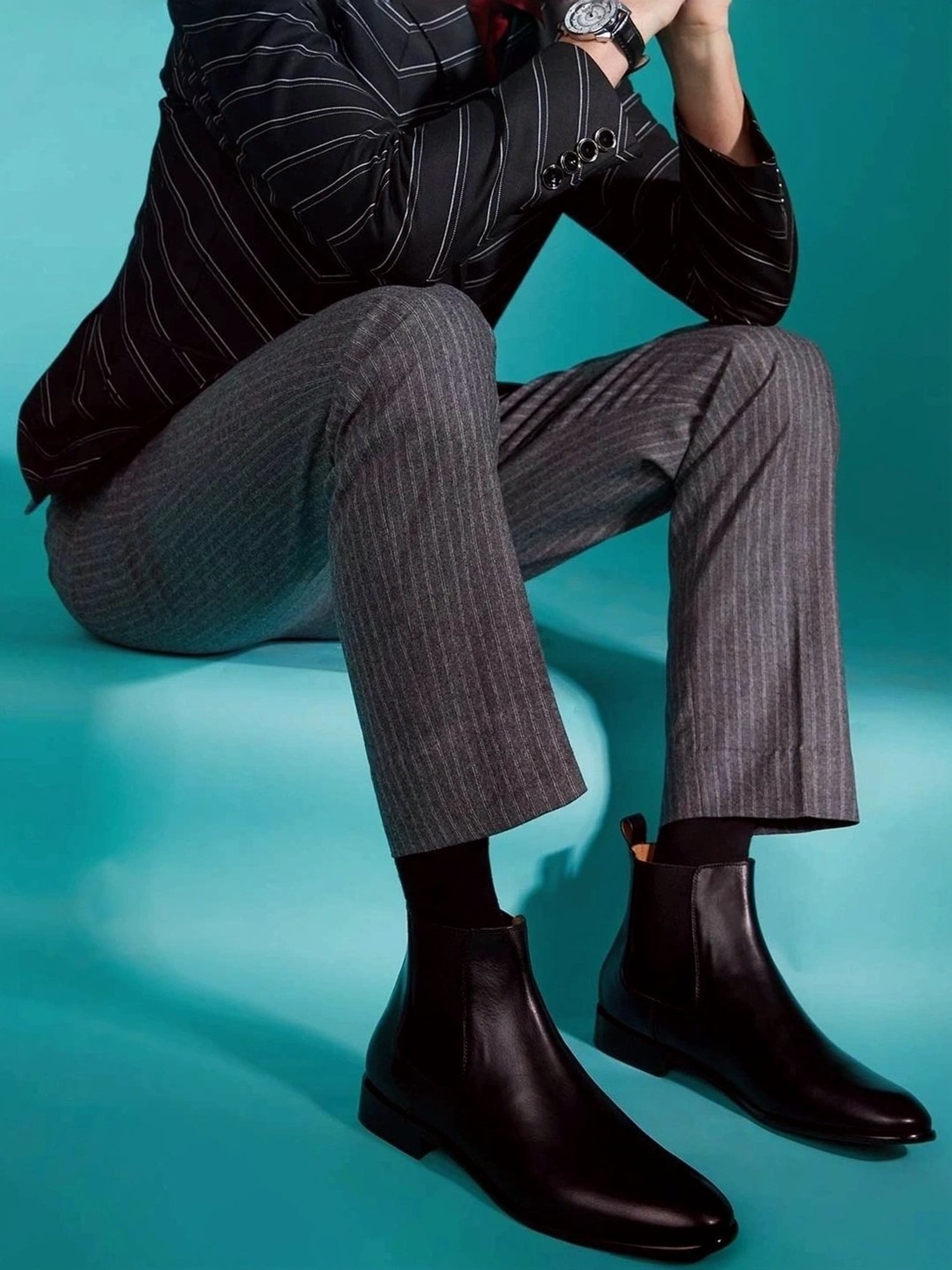 Saint G Men's Lorenzo Black Chelsea Boots