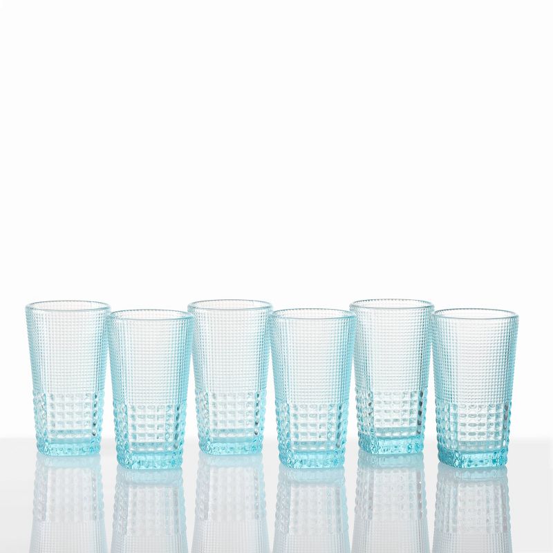 13oz 6pk Crystal Malolm  Ice Beverage Glasses Light Blue - Fortessa Tableware Solutions