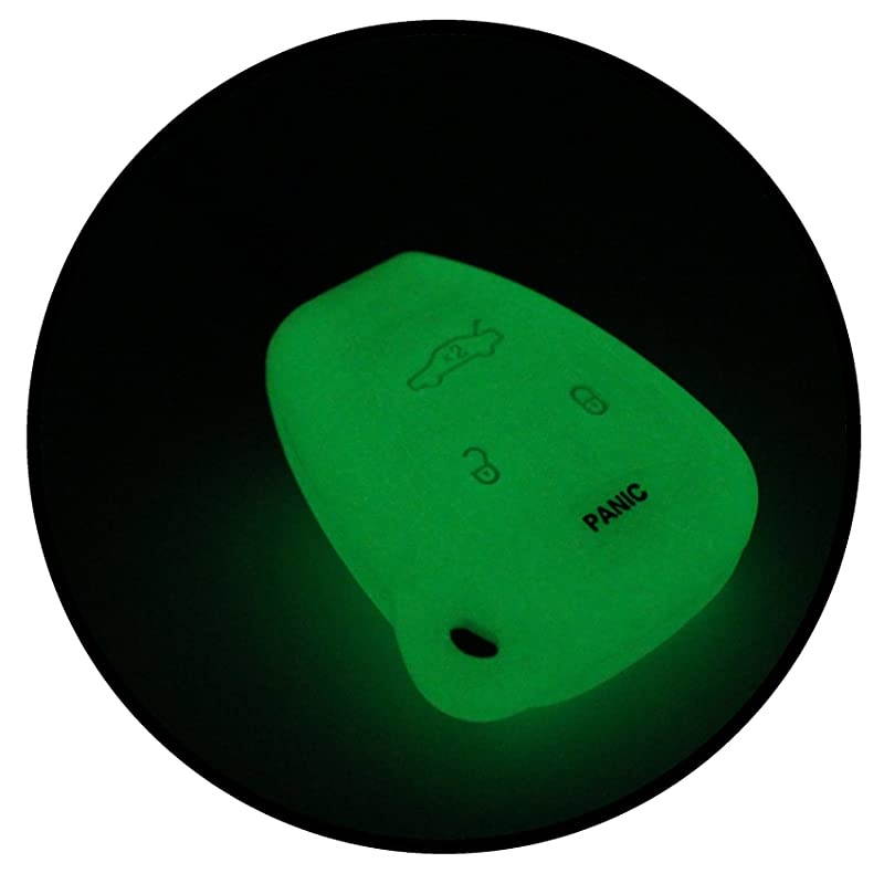 keycover JB for 4 Button Keys Keycover Etui Flip Key protective cover Remote Entry Fob Case (night glow)