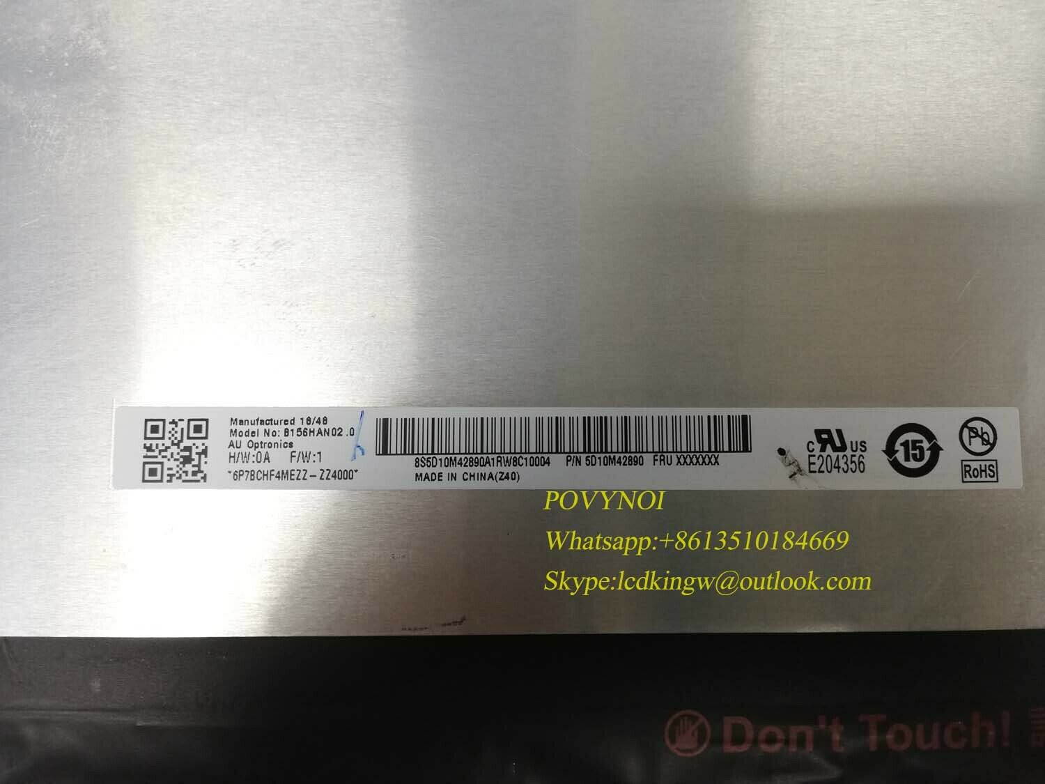 5D10M42890 For Lenovo Yoga 730-15IKB 15.6"LCD display touch screen assembly FHD