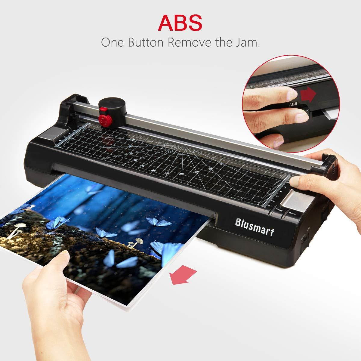 4 in 1 Blusmart OL288 Laminator, A4, Rotary Trimmer/Corner Rounder/10 Laminating Pouches, Black4