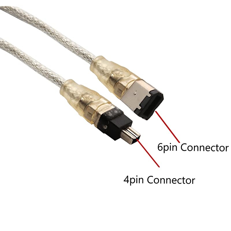 SDCABFW 6Foot Fire Wire 1394a 18m 6pin x 4Pin Cable