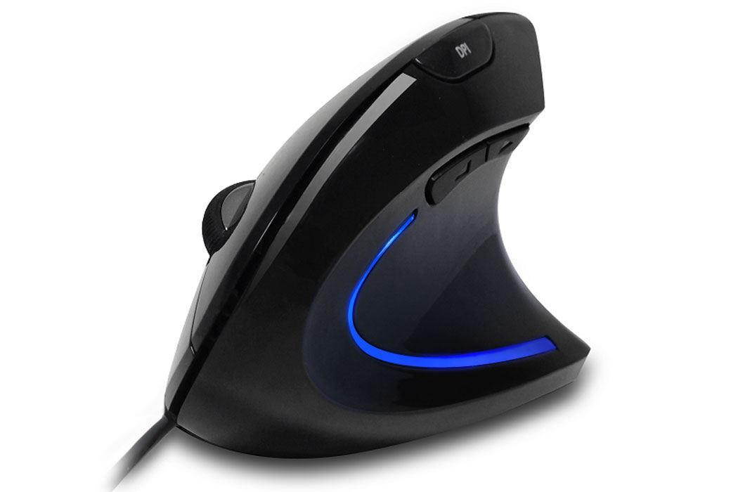 Adesso IMOUSE E1 USB 6-Buttons Vertical Ergonomic Illuminated Mouse