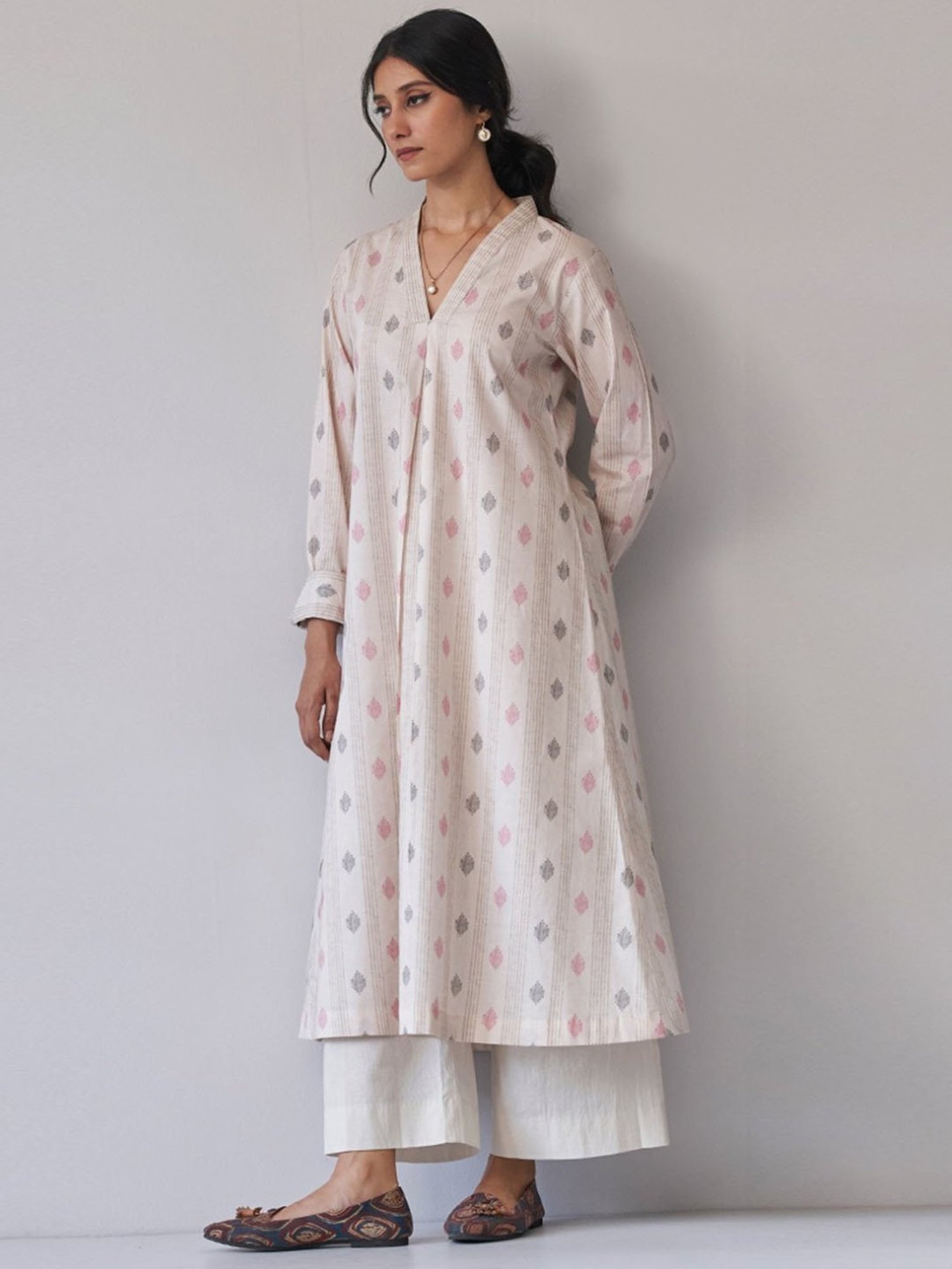 Ganga Fashions Beige Premium Cotton Co-ord Set