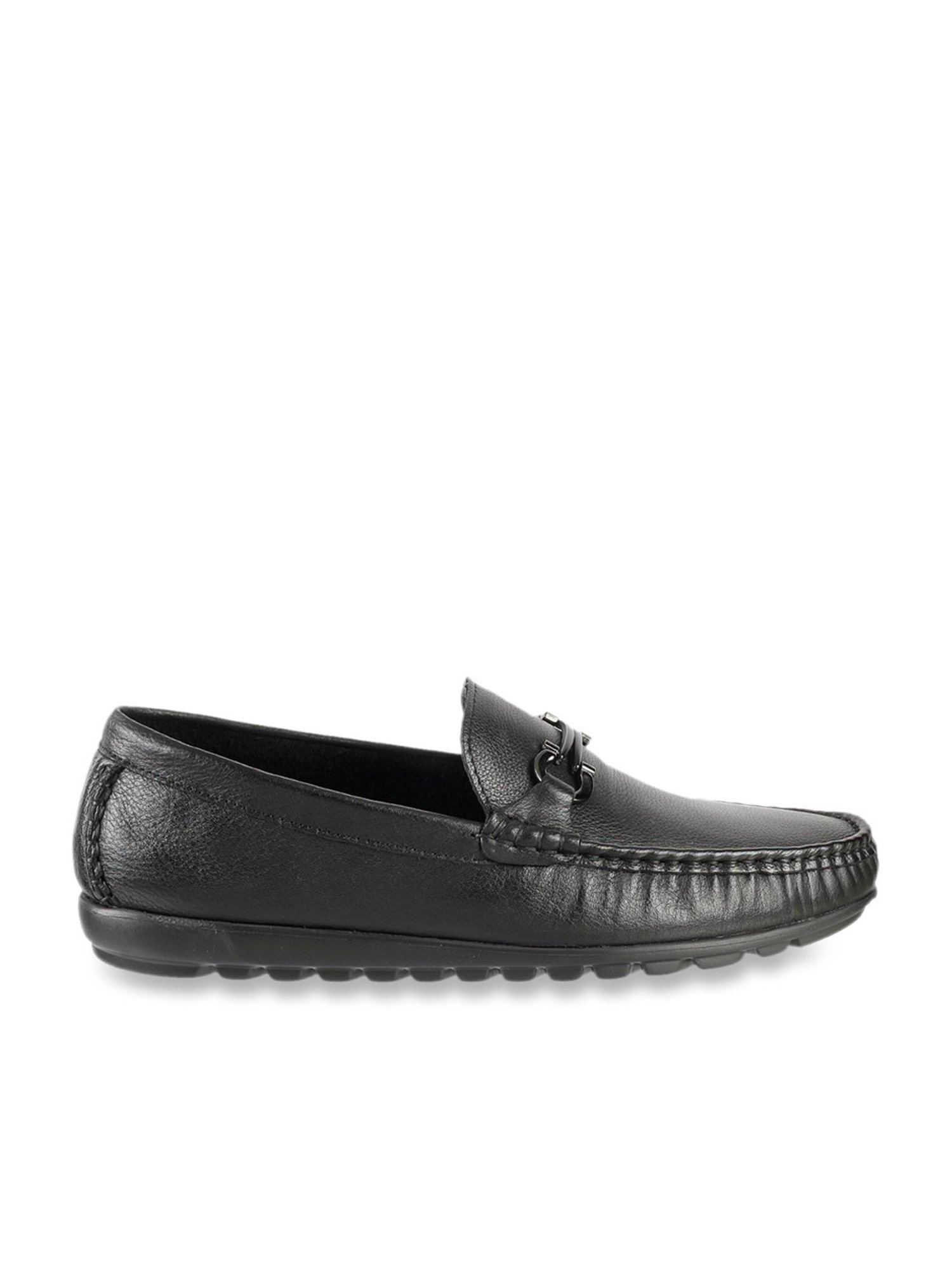 J. Fontini by Mochi Men's Black Casual Loafers