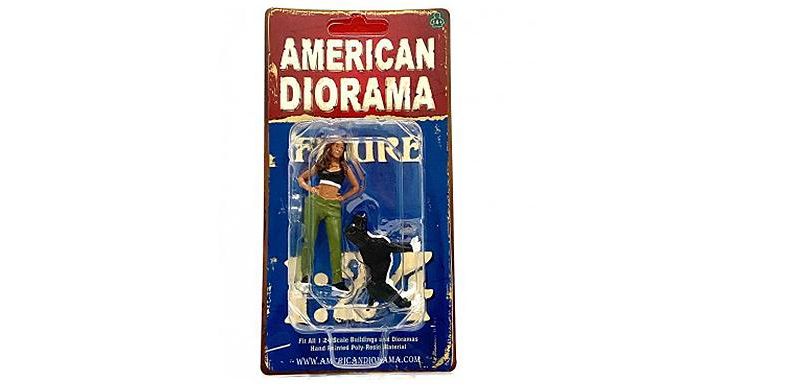 "Lowriderz" Figurine IV and a Dog for 1/24 Scale Models by American Diorama