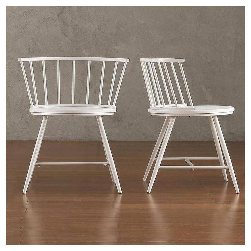 Set of 2 Norfolk Low Windor Dining Chair Wood/White - Homelegance