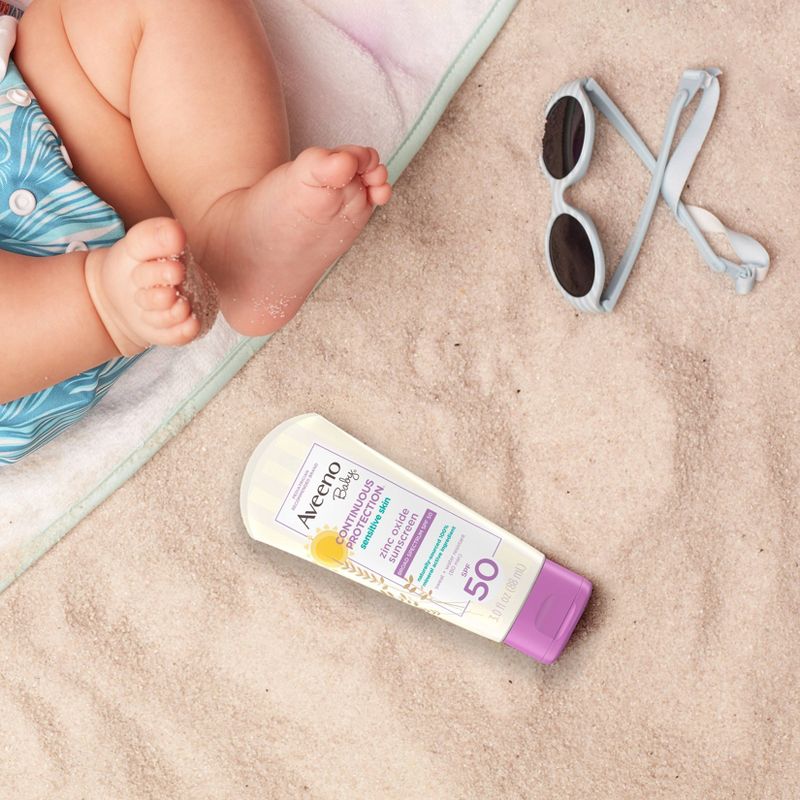 Aveeno Baby Continuous Protection Sensitive Lotion - SPF 50 - 2ct/6 fl oz Total