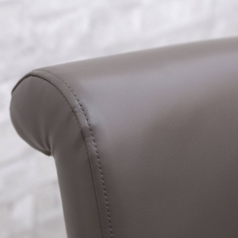 Aurora Leather Barstool Gray - Abbyson Living