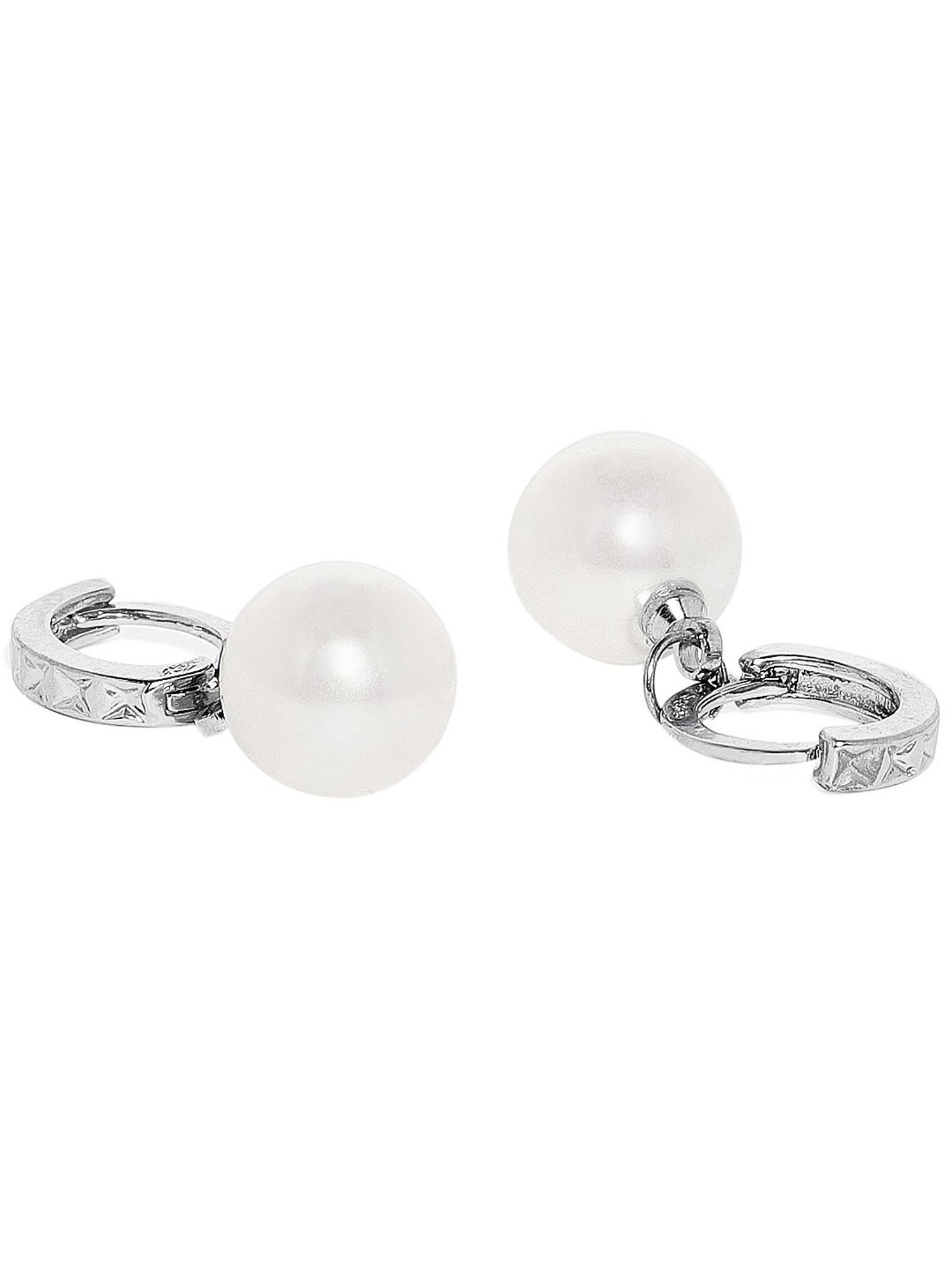 OOMPH Cubic Zirconia & Pearl Drop Earrings for Women - Set of 2