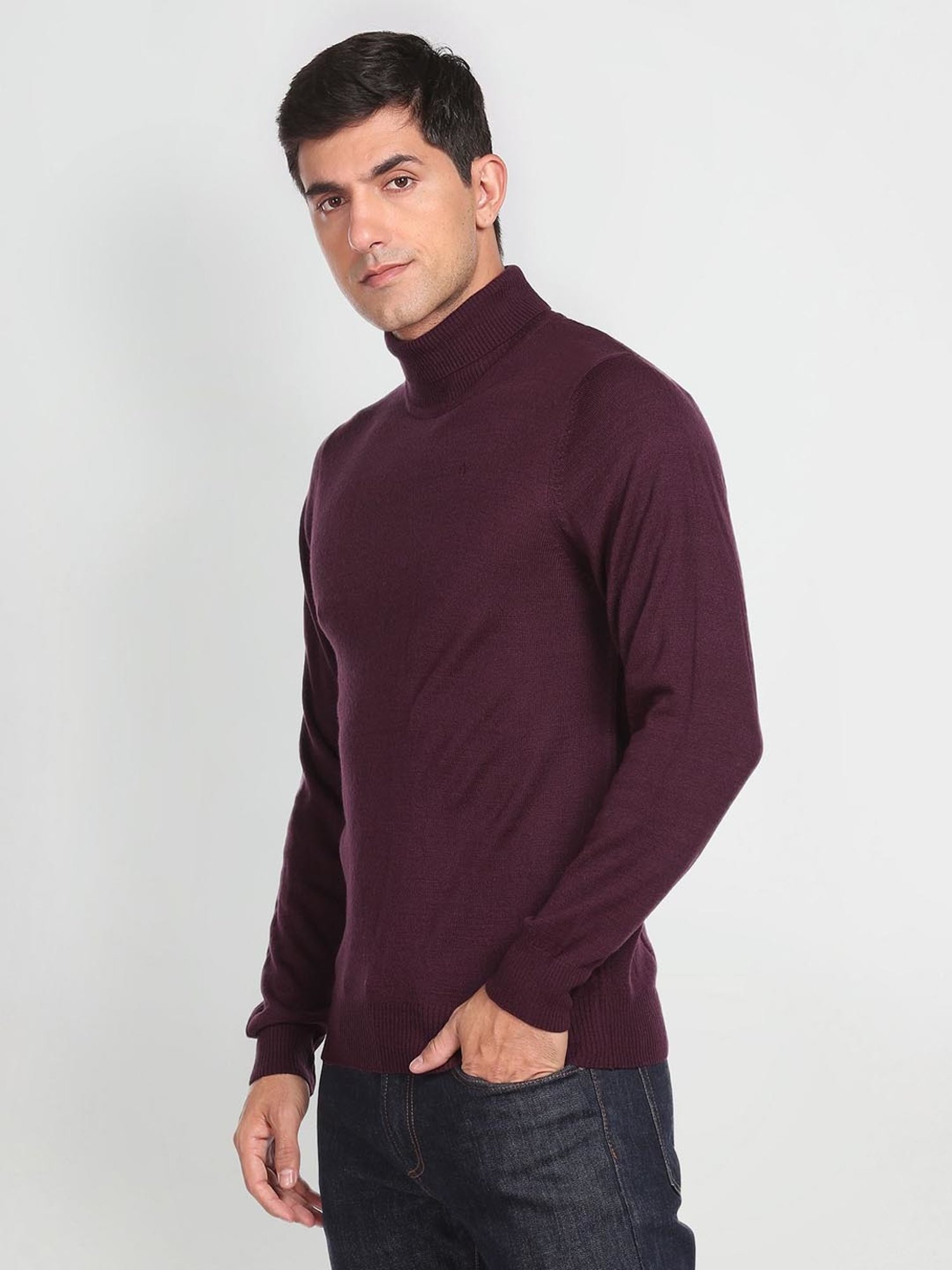 Arrow Sport Red Regular Fit Sweater