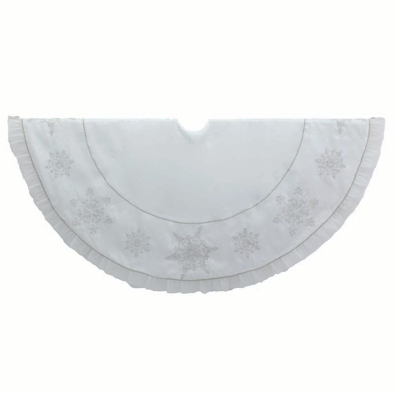 Saro Lifestyle Galvanized Christmas Tree Ring With Gold Rim