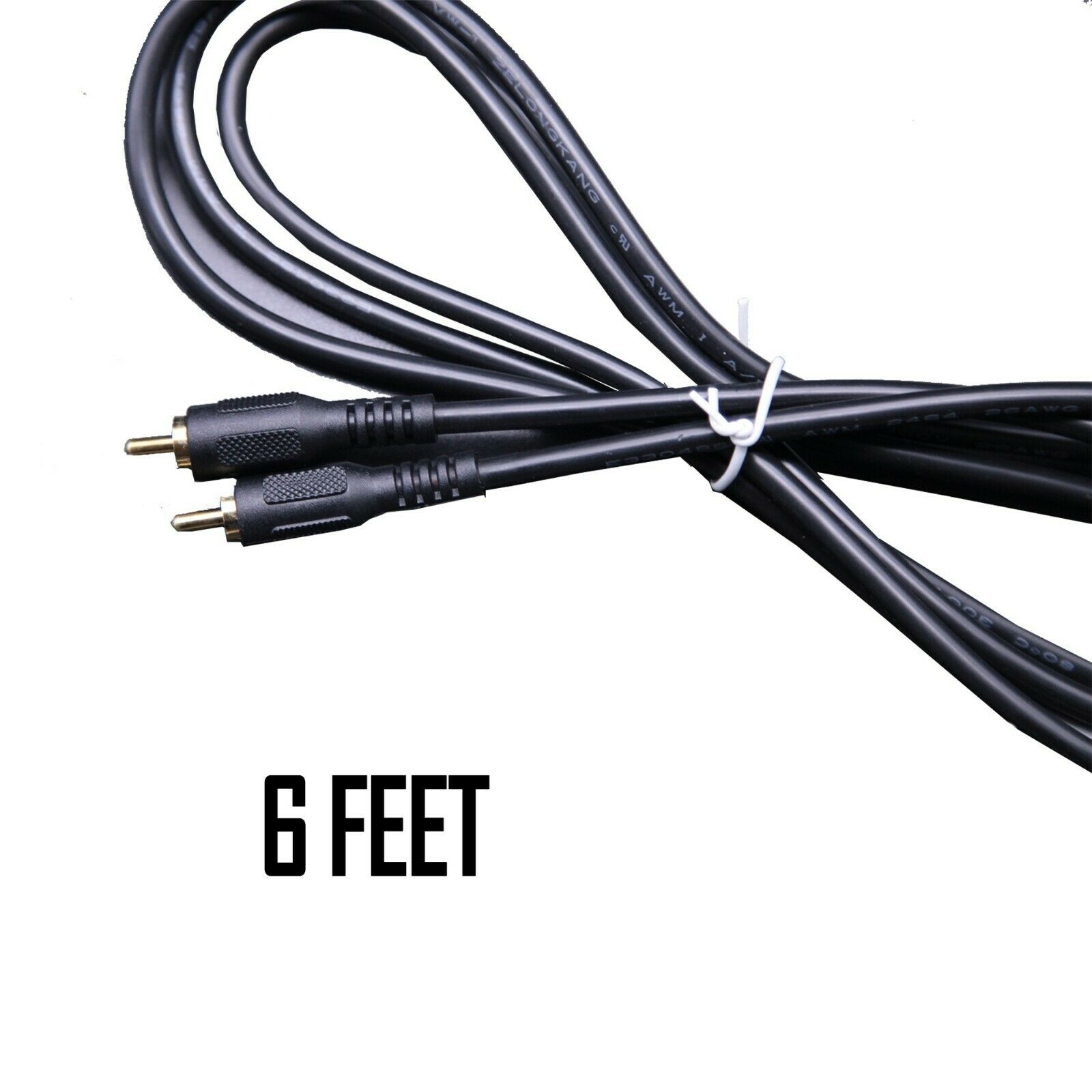 Digital Audio RCA Compble Coaxial Coax Subwoofer Audio Video Cable 6 Feet