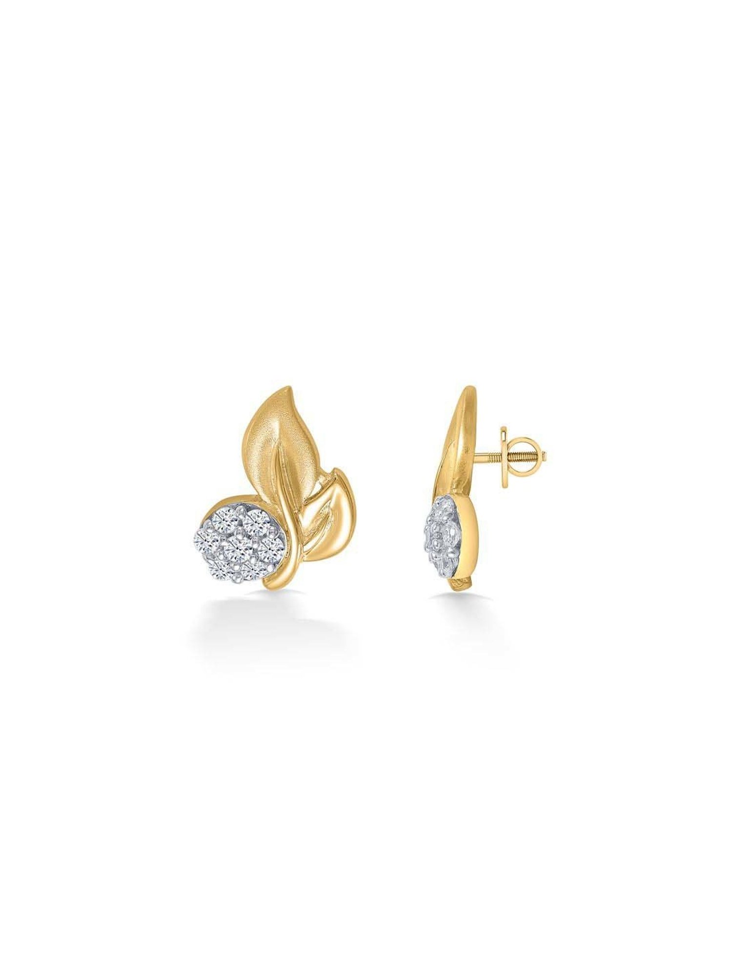 P.N.Gadgil Jewellers 22 Karat (916) BSI Hallmarked Yellow Gold Treetops Kids Earring For Kid