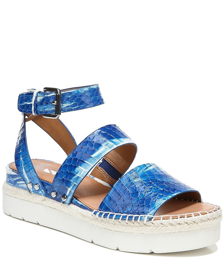 Sarto by Franco Sarto Calvin Snake Print Espadrille Platform Wedge Sandals