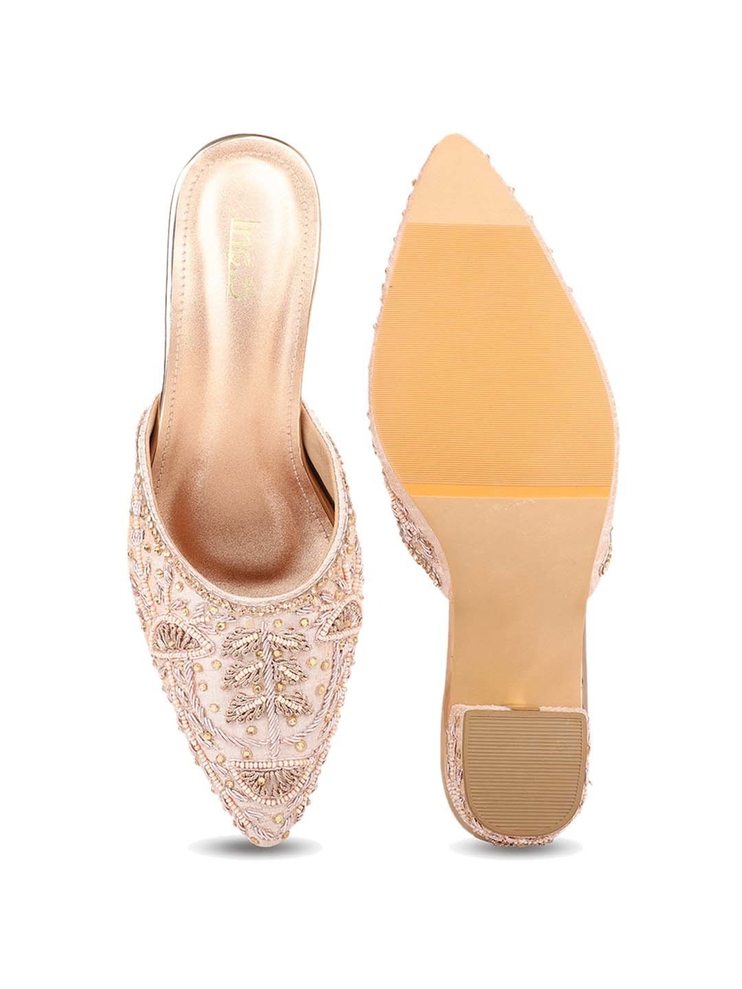 Inc 5 Women's Rose Gold Mule Shoes
