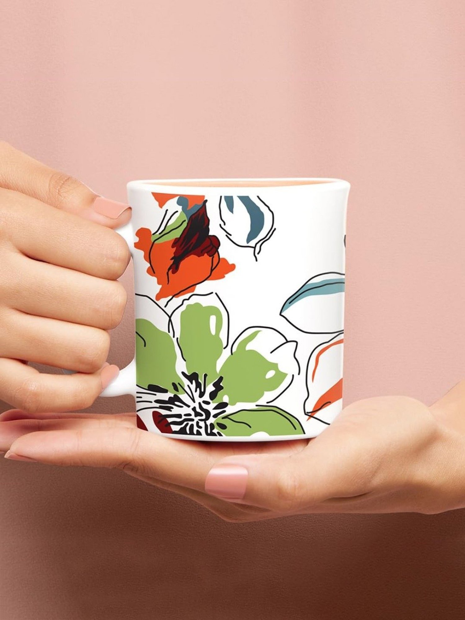 Larah by Borosil White Ceramic Opalware Mug 350ml