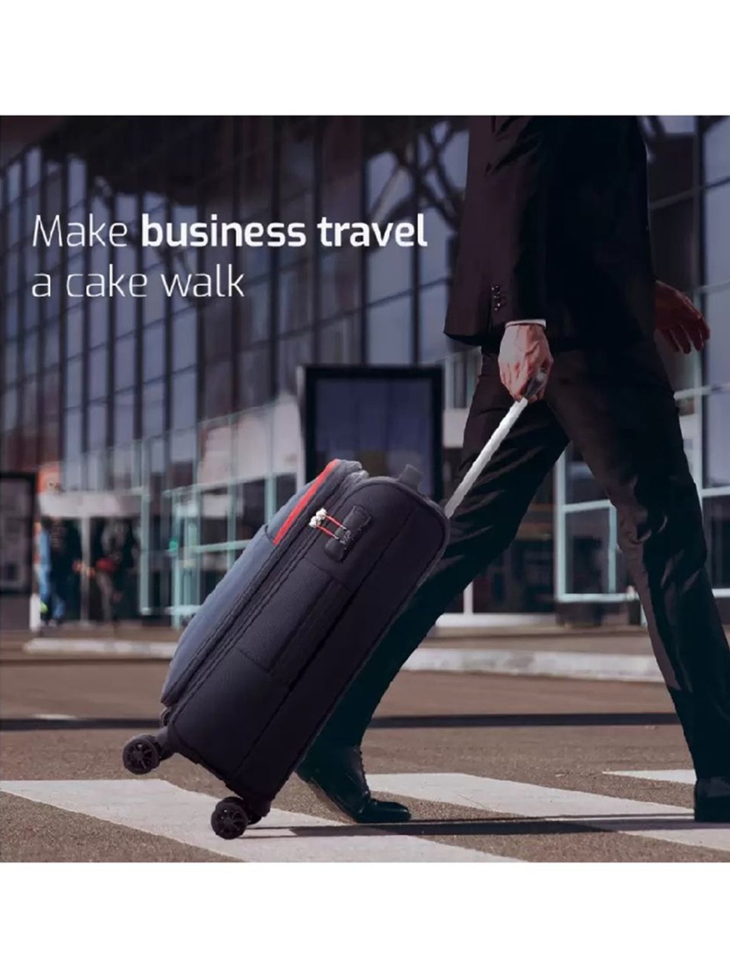 VIP Suprema Grey Solid Soft Cabin Trolley Bag - 24 cm