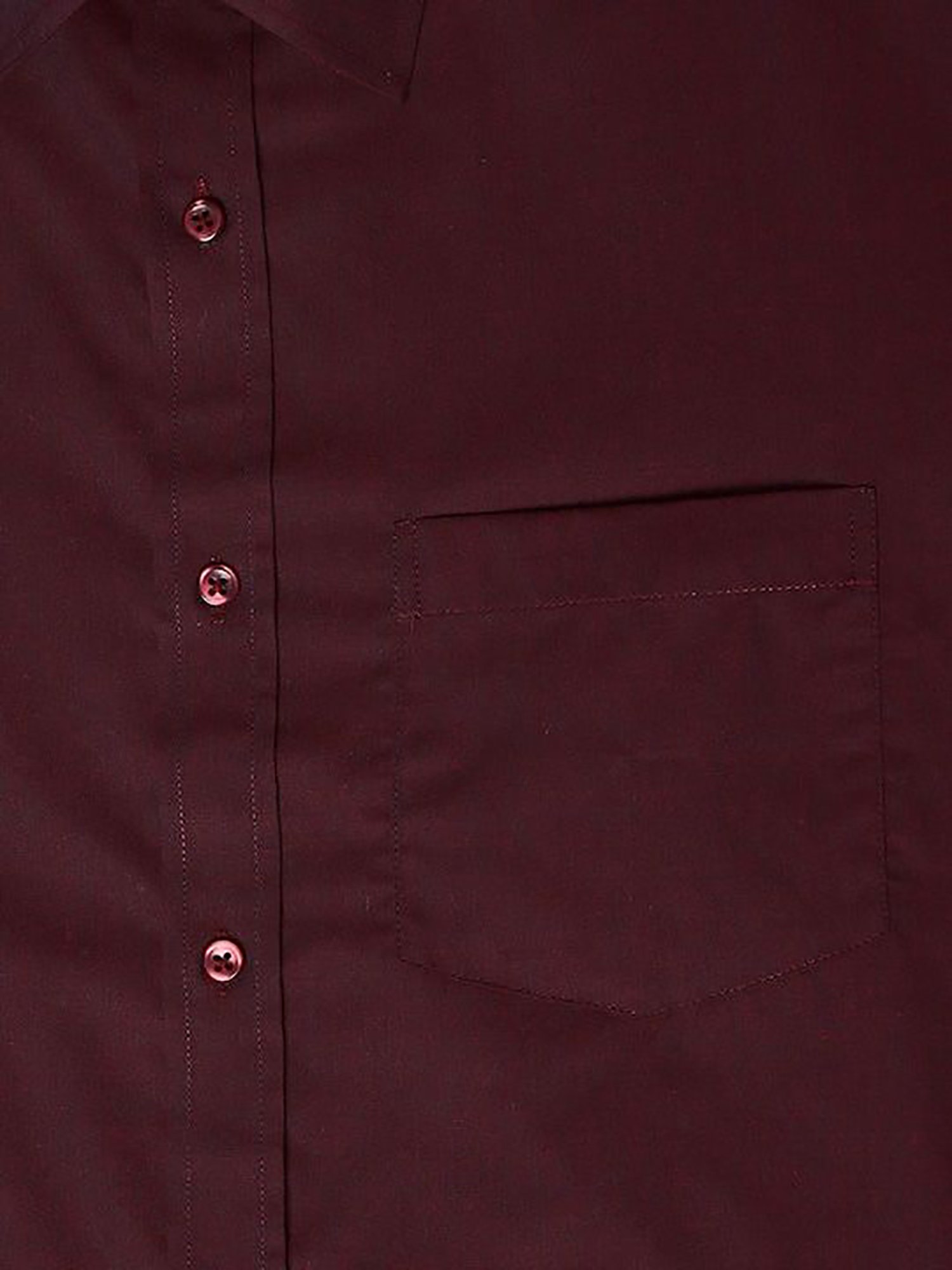 Hancock Maroon Regular Fit Solid Shirts