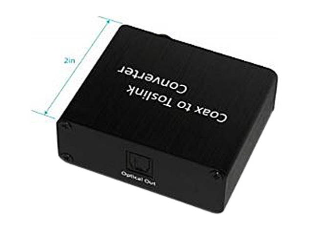 XtremPro 65039 Coaxial to Toslink Digital Audio Converter, Support PCM & Bitstream signals, for Home theater, Computer Musical - Black