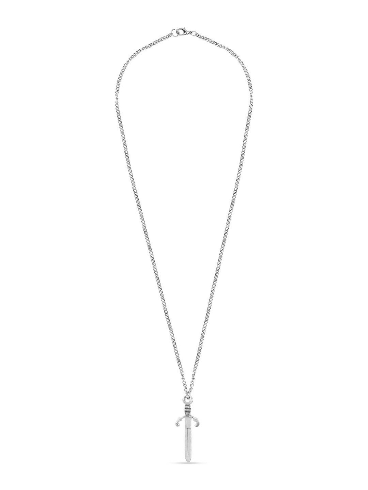 The Bro Code Silver-Plated Sword Pendant Necklace for Men
