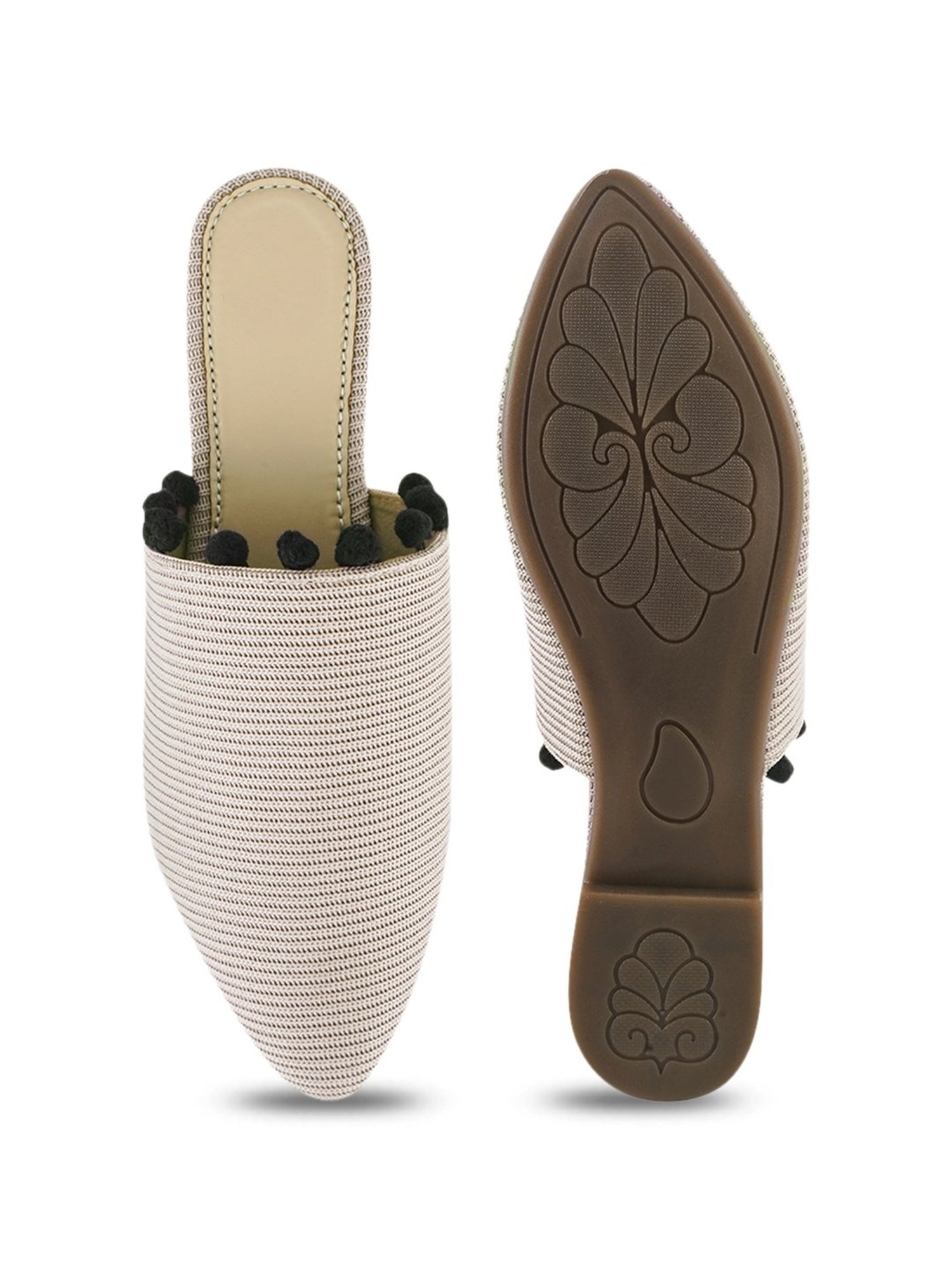 The White Pole Women's Peach Mule Shoes