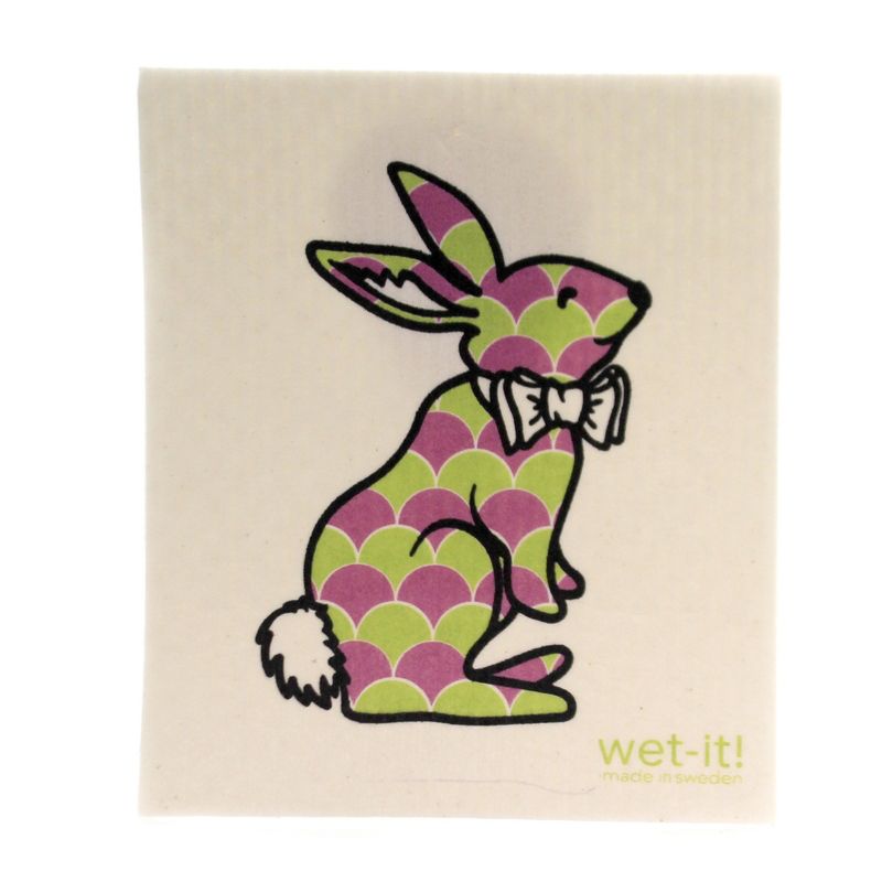 Swedish Dish Cloth 7.75" Spring Bunny Set Cleaning Cloth Rabbit  -  Dish Cloth