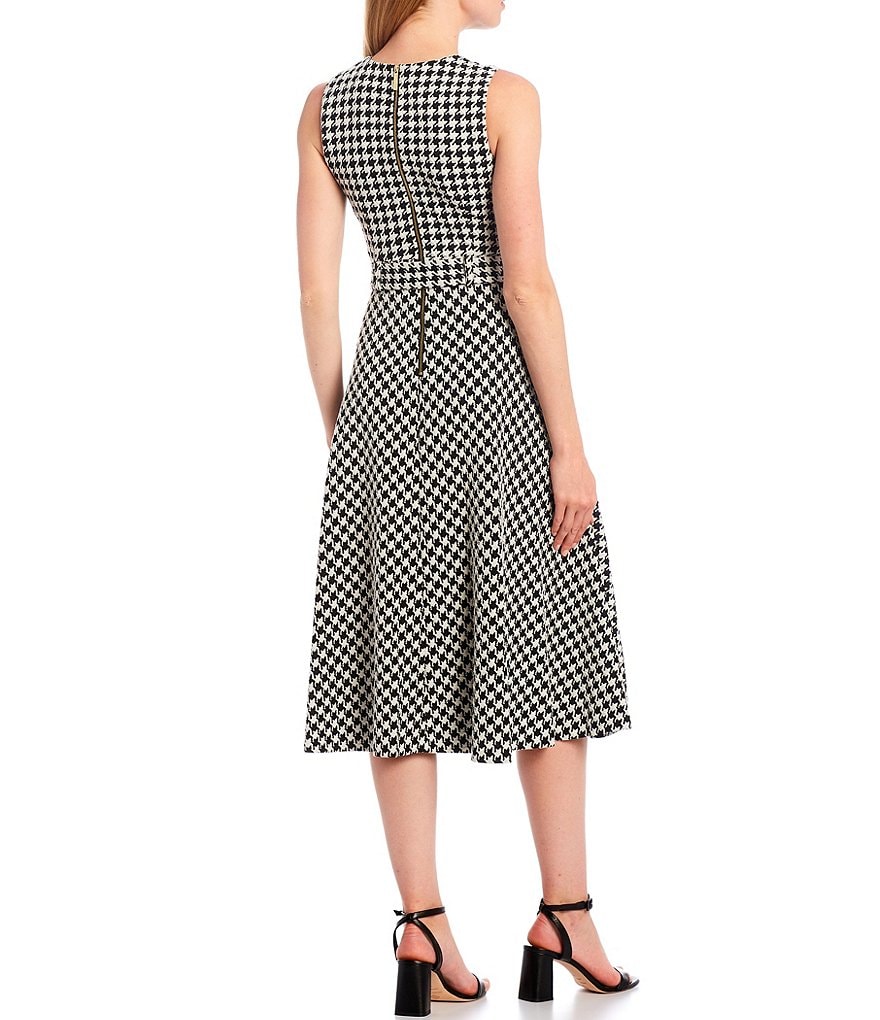 Vince Camuto Halter Bow Neck Sleeveless Midi Dress with Side Seam Pockets