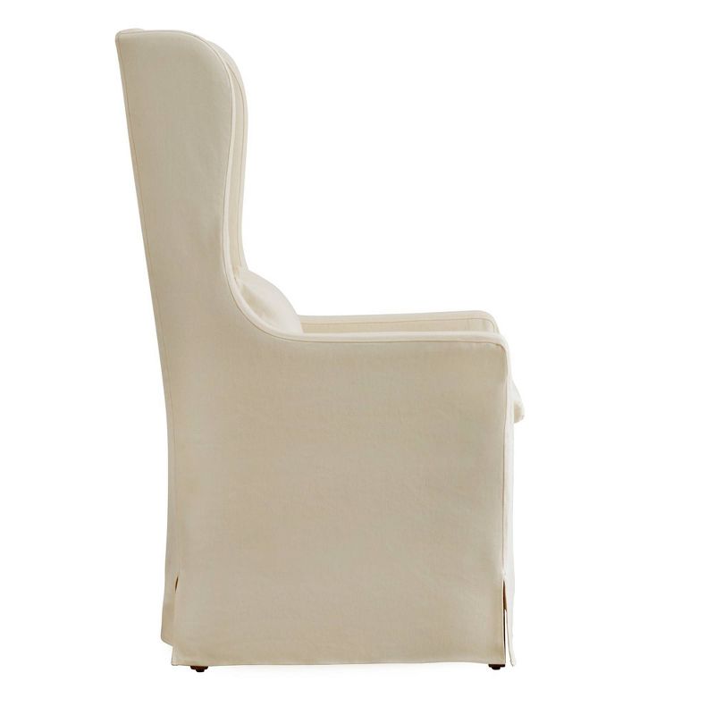 Walton Park Slipcovered Wingback Hostess Chair - Cream - Inspire Q