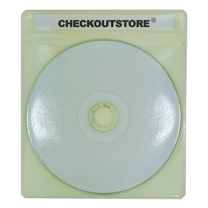 100) Premium CD Double-Sided Storage Plastic Sleeve (Pink)