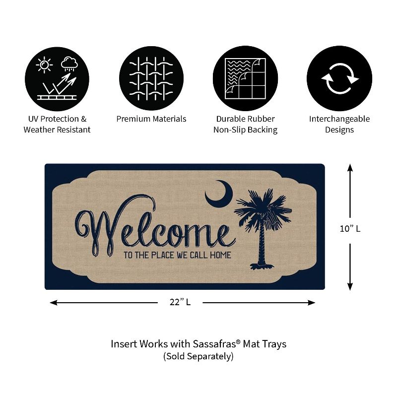 Evergreen South Carolina Welcome Burlap Sassafras Switch Mat