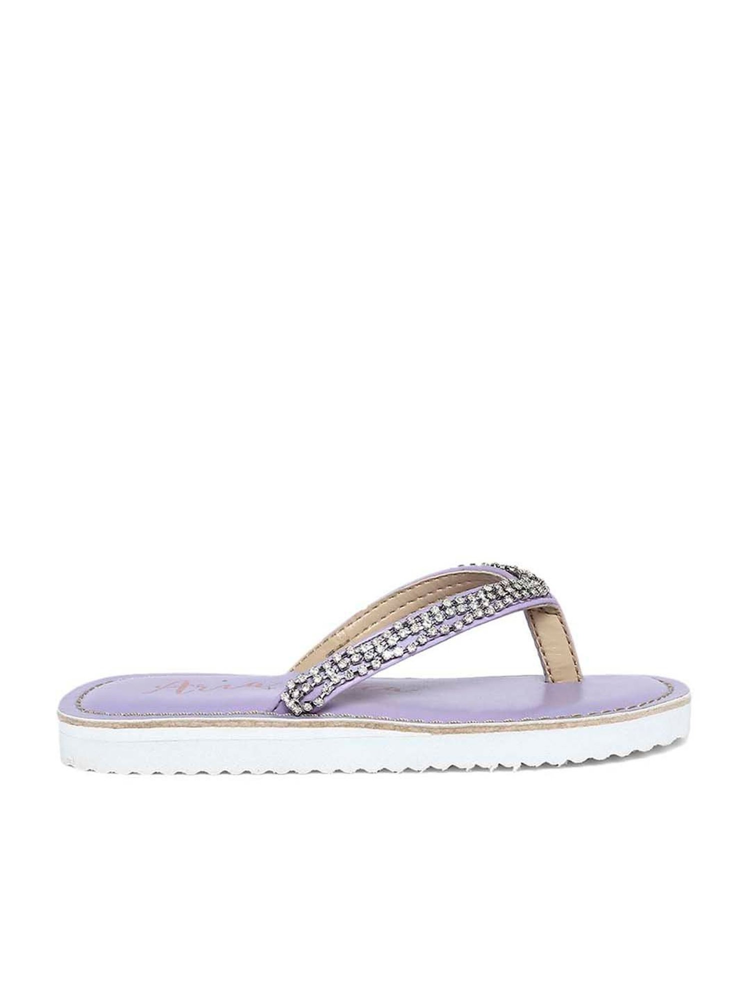 Aria Nica Kid's Diamond Lavender Flip Flops