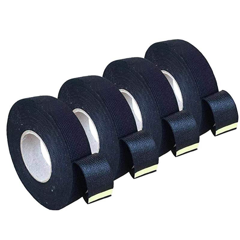 Rolls Wire Loom Harness Tape Wiring Harness Cloth Tape Black Adhesive Fabric Tape for Automobile Electrical Wire harnessing Noise Damping Heat Proof 19 mm X 15m