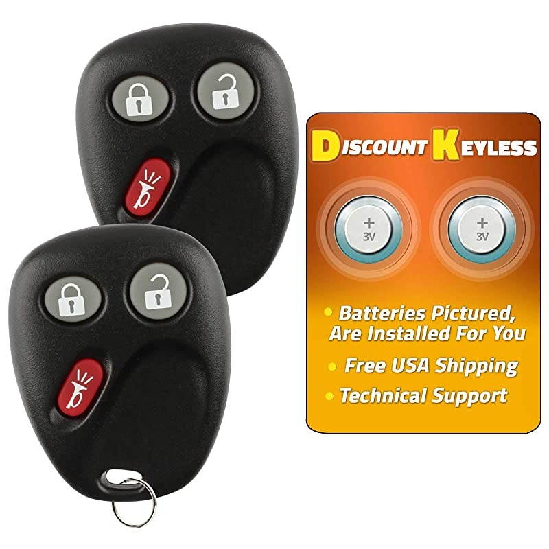 Replacement Key Fob Car Keyless Entry Remote for Yukon Tahoe Suburban Silverado Sierra Avalanche Escalade LHJ011 (2 Pack)