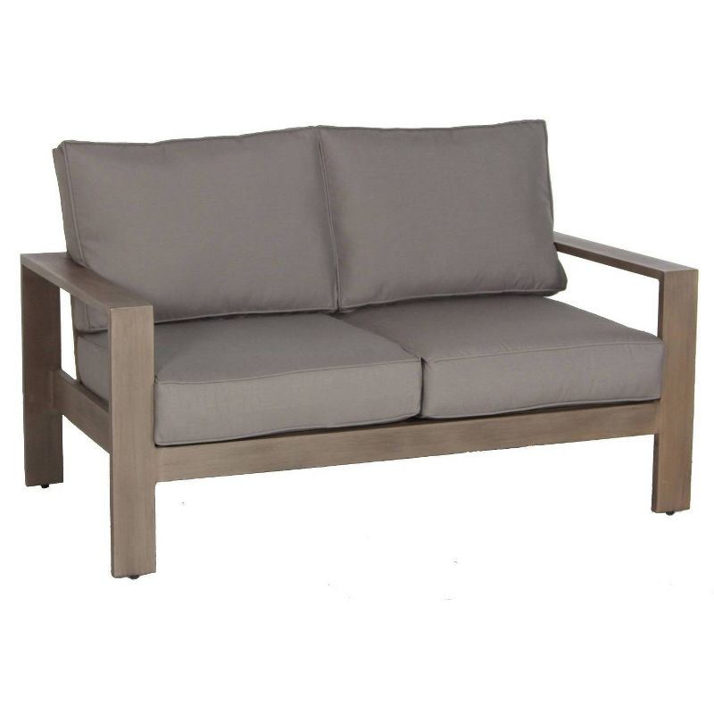 Tahoe Outdoor Three-Seater Sofa - Brown Wicker - Serta