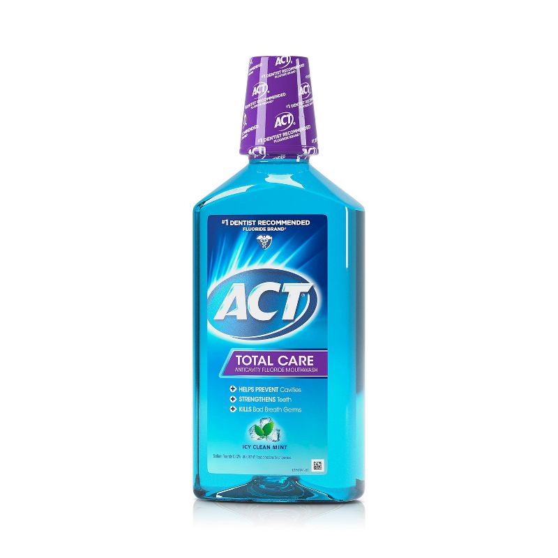 Act Total Care Anticavity Fluoride Mouthwash Icy Clean Mint - 33.8 fl oz