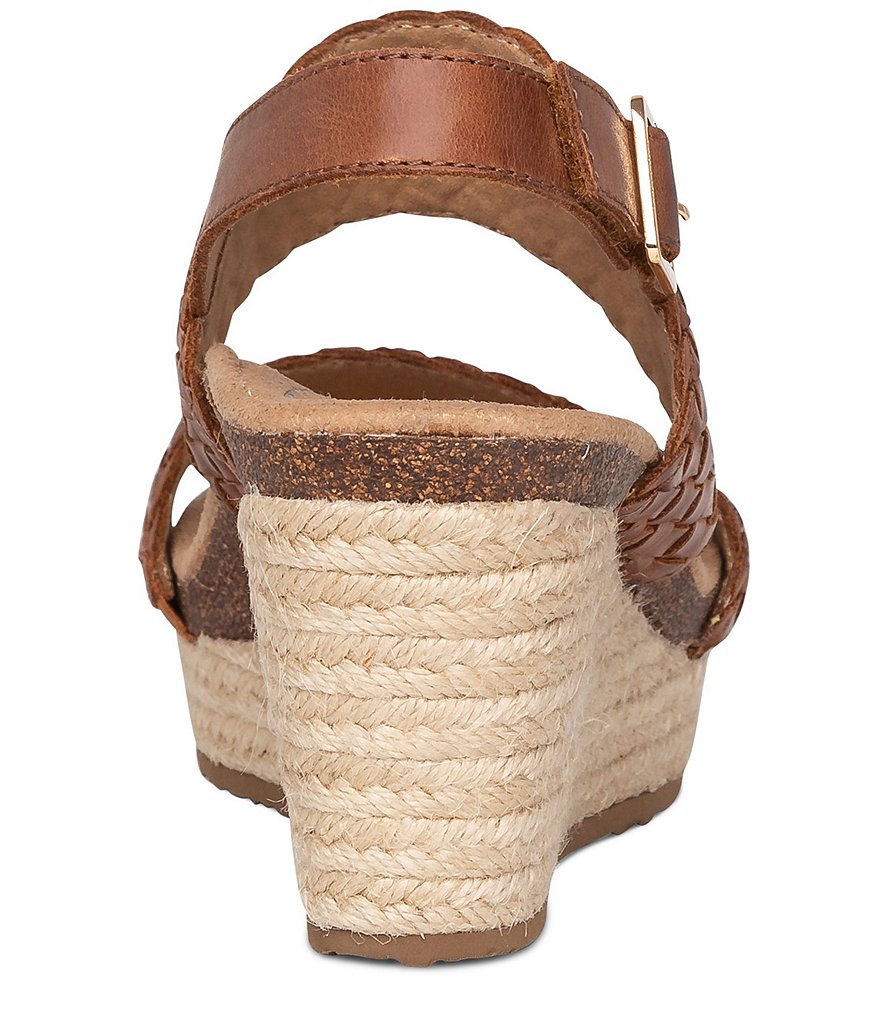 Aetrex Summer Woven Espadrille Wedge Sandals