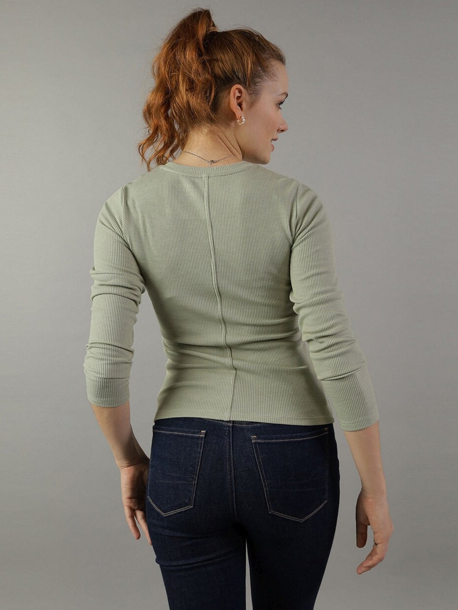 American Eagle Outfitters Green Printed T-Shirt