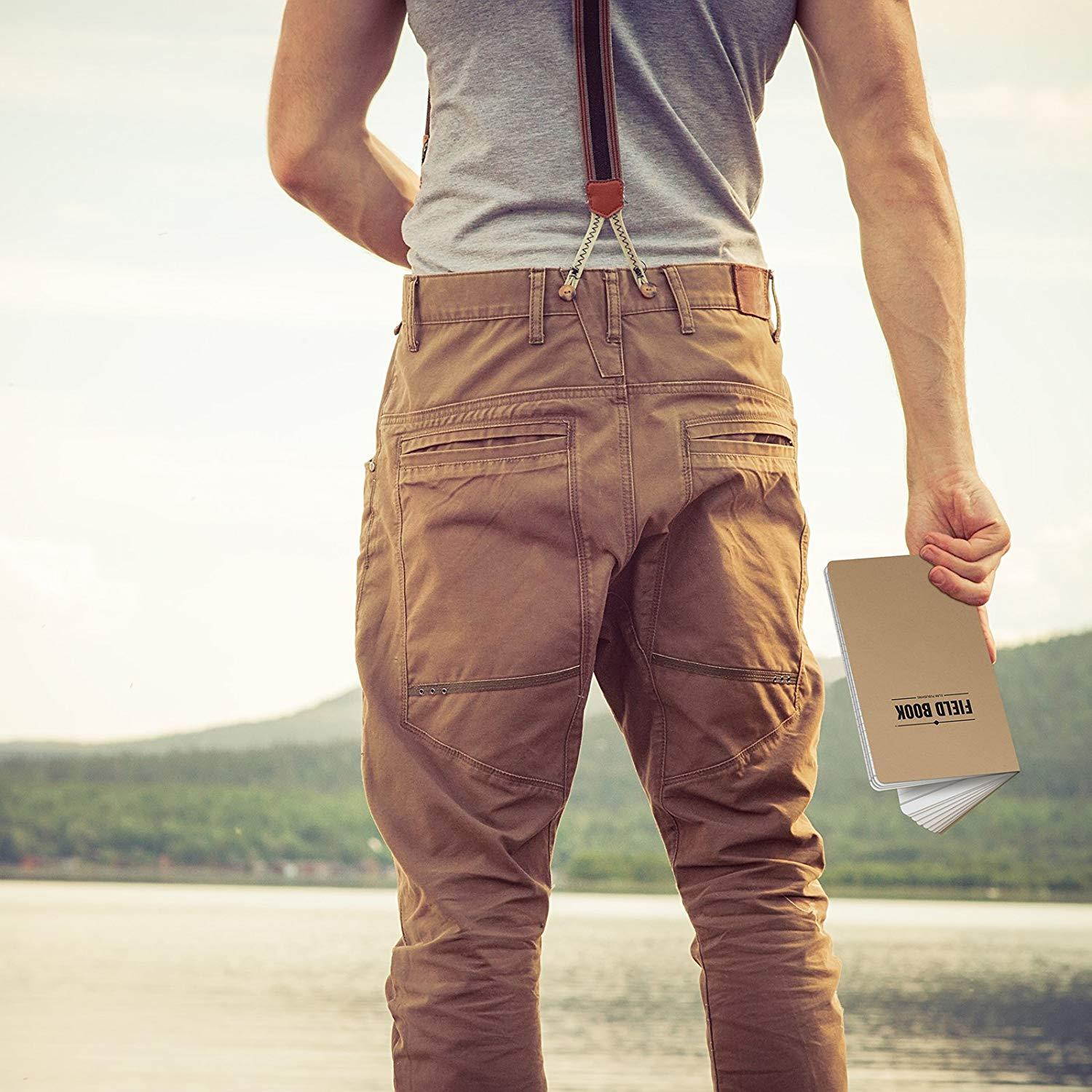 Field Notebook - 5"x8" - Kraft - Lined Memo Book - Pack of 4