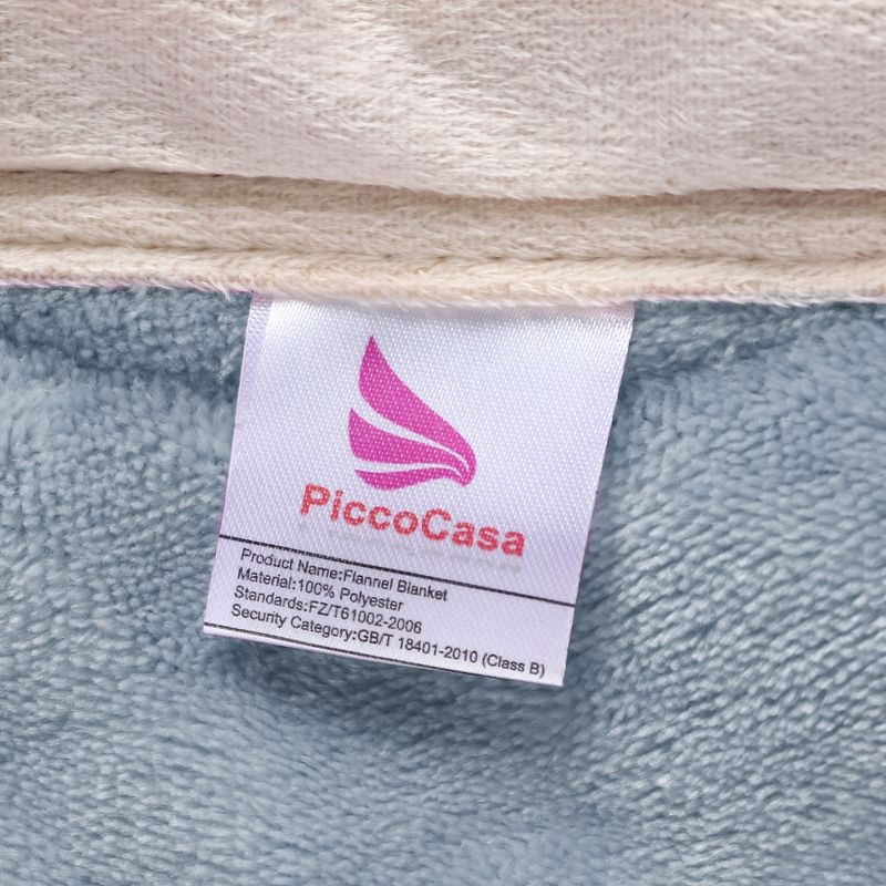 King Microfiber Flannel Fleece Gradient Ombre Bed Blankets Slateblue  - PiccoCasa