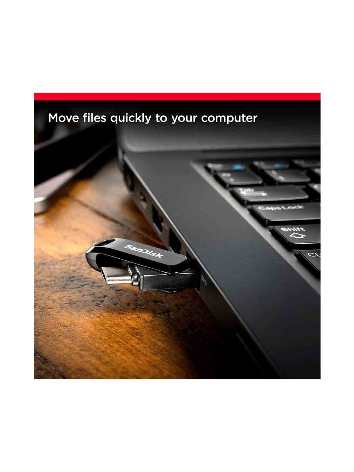 SanDisk Ultra Dual Drive Go SDDDC3-128G-I35 128GB USB 3.1 Type C Pen Drive Pack of 5 (Black)