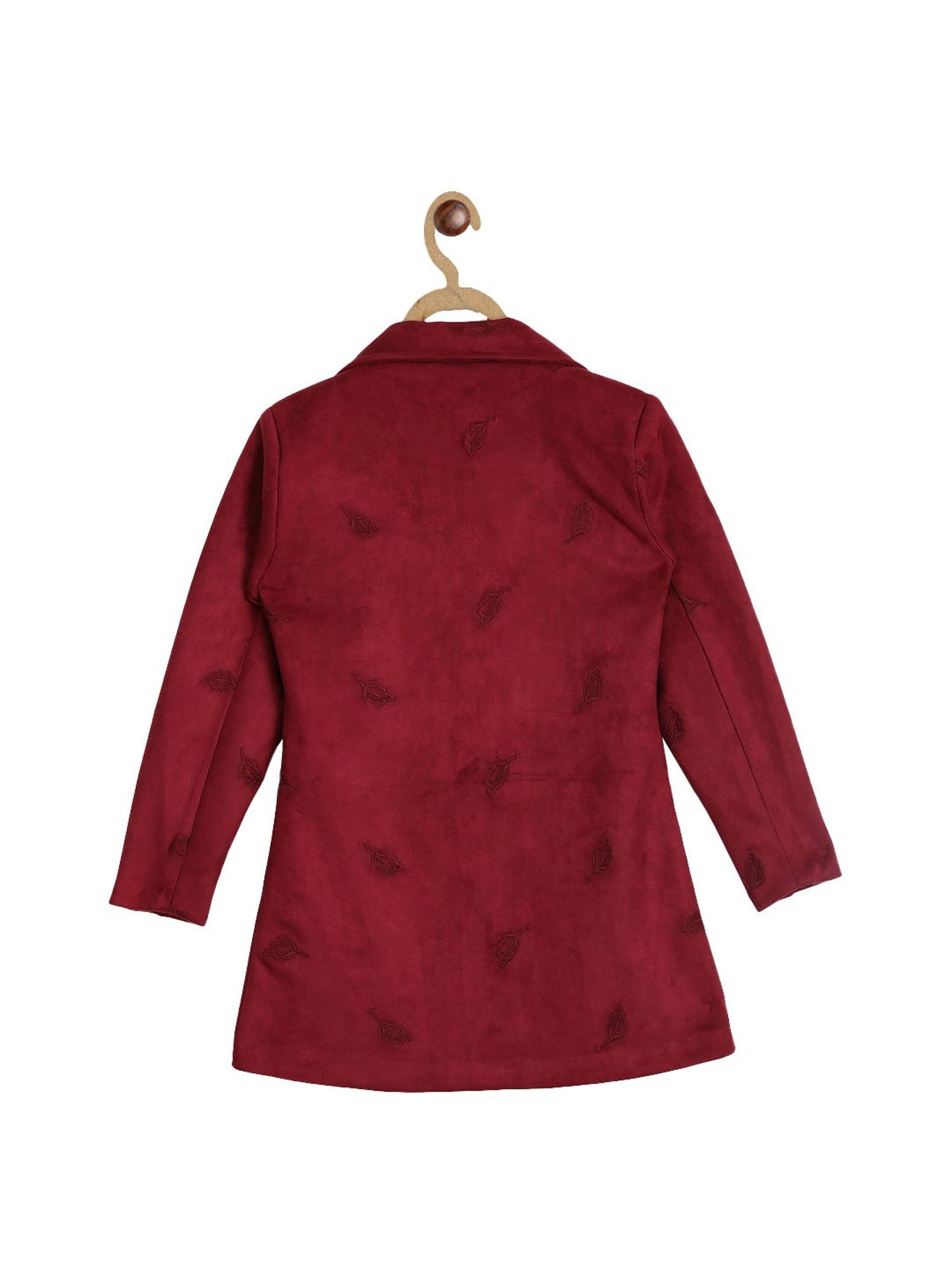 Elle Kids Maroon Printed Jacket