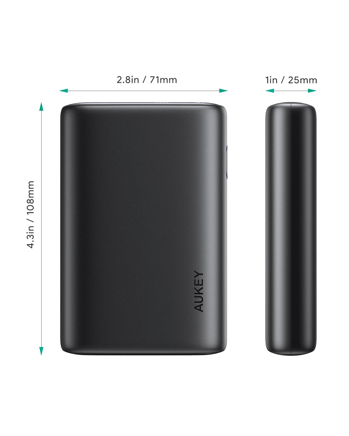 AUKEY USB C Power Bank, 15000mAh Portable Charger USB C with 18W PD & Quick Charge 3.0, Portable Phone Charger Compatible with iPhone 8 and Later Model, Samsung, Pixel Series and More PB-Y39