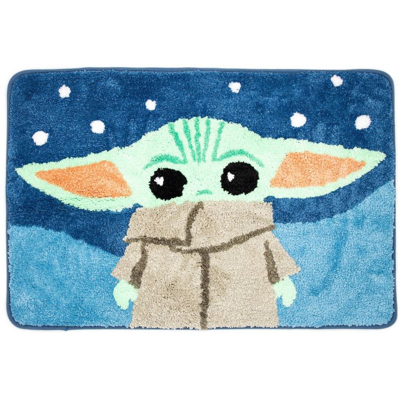 Star Wars: The Mandalorian Shower Curtain and Bath Rug Bundle