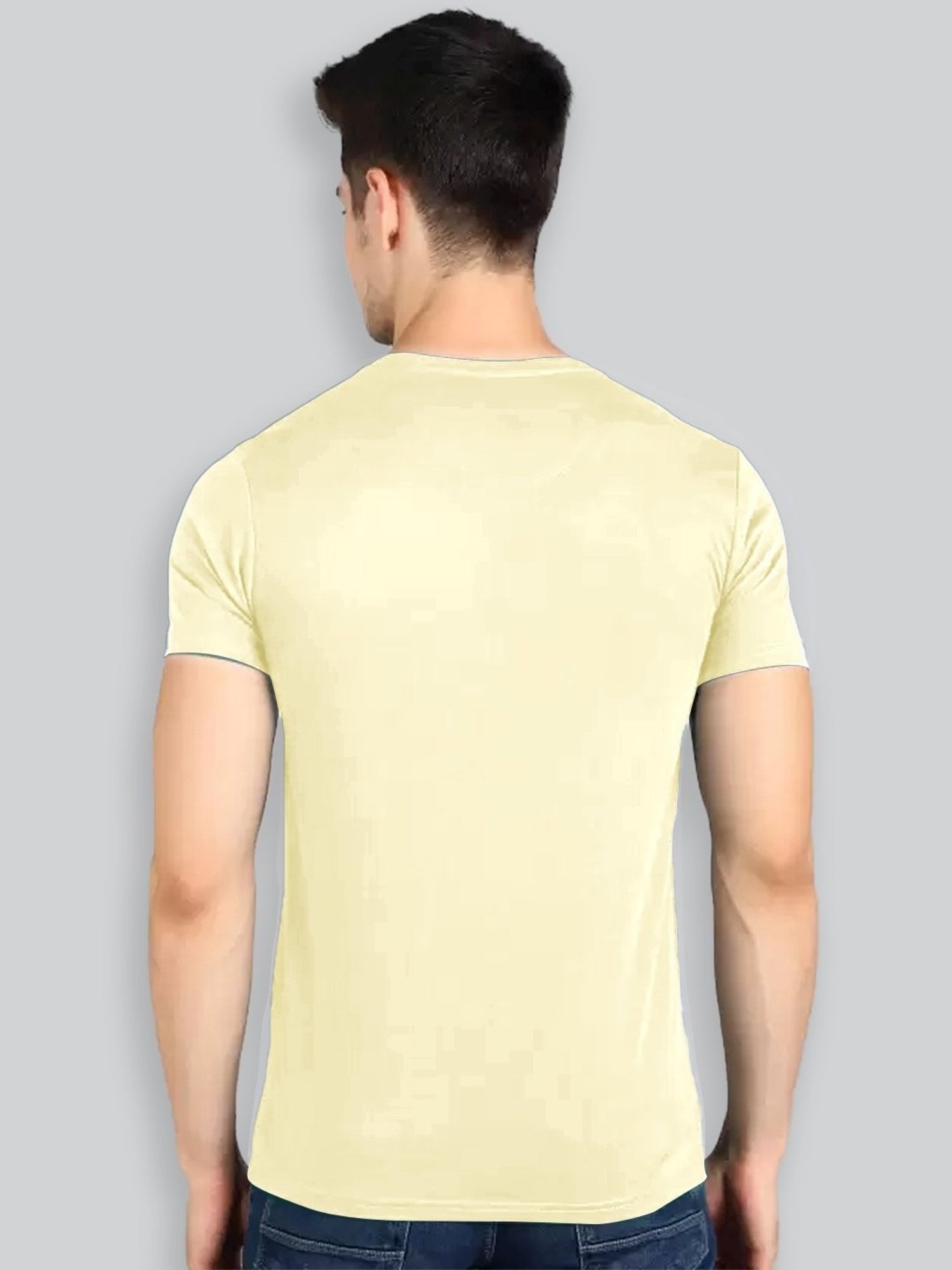 Lux Nitro Yellow Regular Fit T-Shirt Pack of - 2